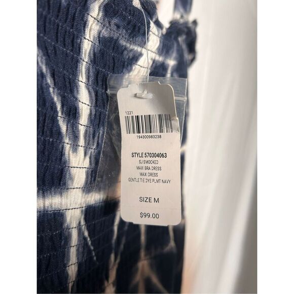 Soma maxi bra navy blue and white maxi dress size medium C23-5 - Picture 3 of 5